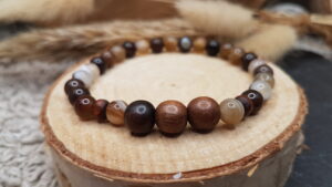 Bracelet Agate & Bois - Trio