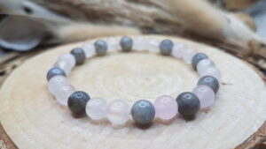 Bracelet Labra - QR - Neutre - Les sens de julie - lithotherapie et artisanat - prix 23 euros