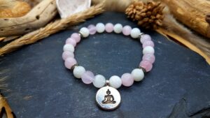 Bracelet Quartz Rose & Pierre de Lune-Yogi