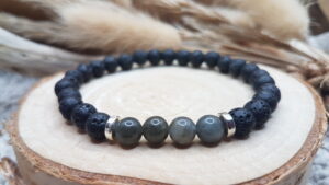 Bracelet Pierre de Lave & Labradorite