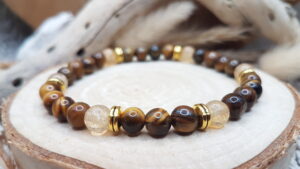Bracelet Oeil de Tigre & Citrine