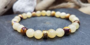 Bracelet Calcite orange & Jaspe Mokaite