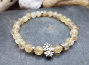 Bracelet Citrine - Fleur de Lotus baroque