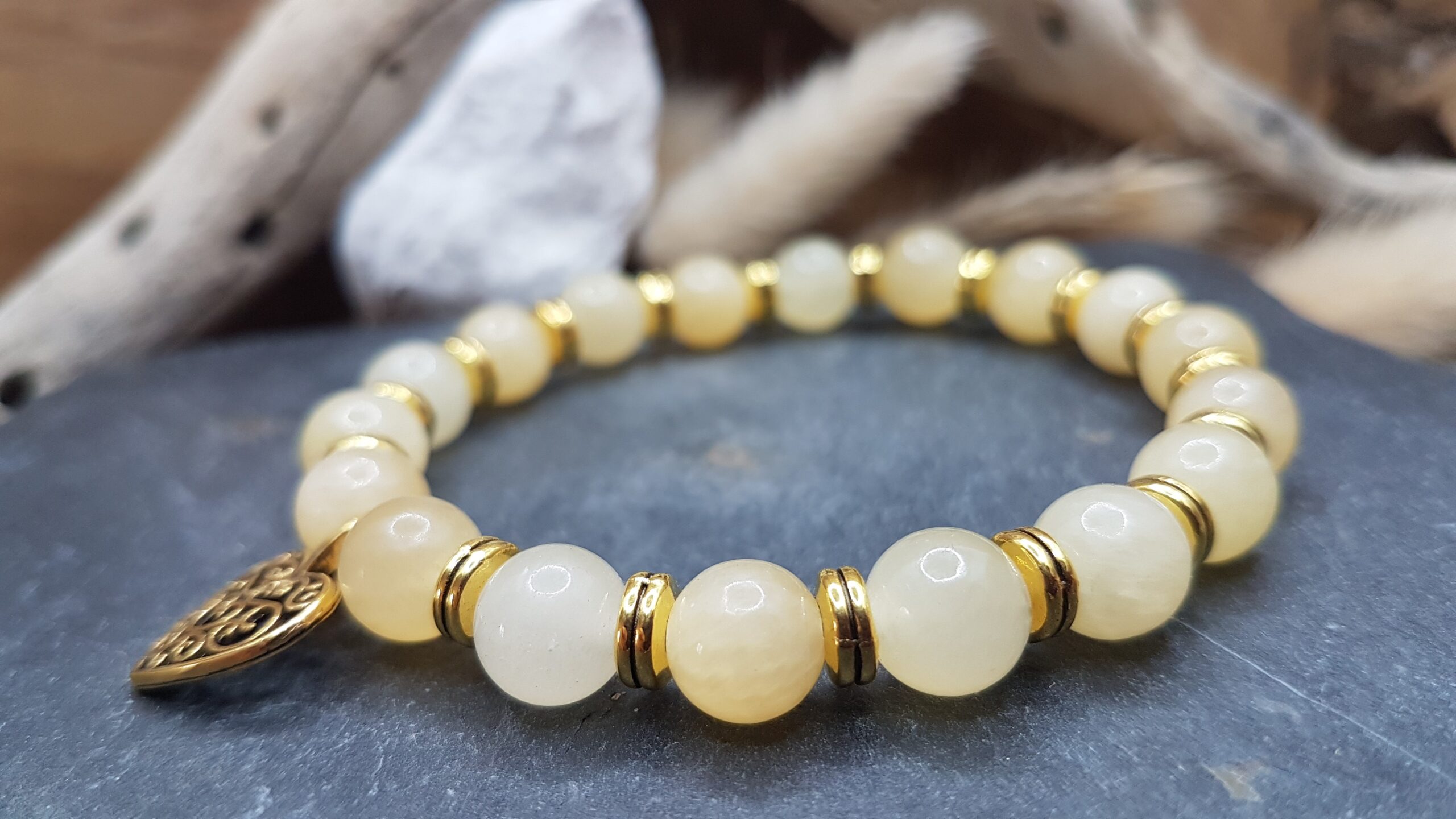 Bracelet Calcite orange - Maxi Coeur – Image 2
