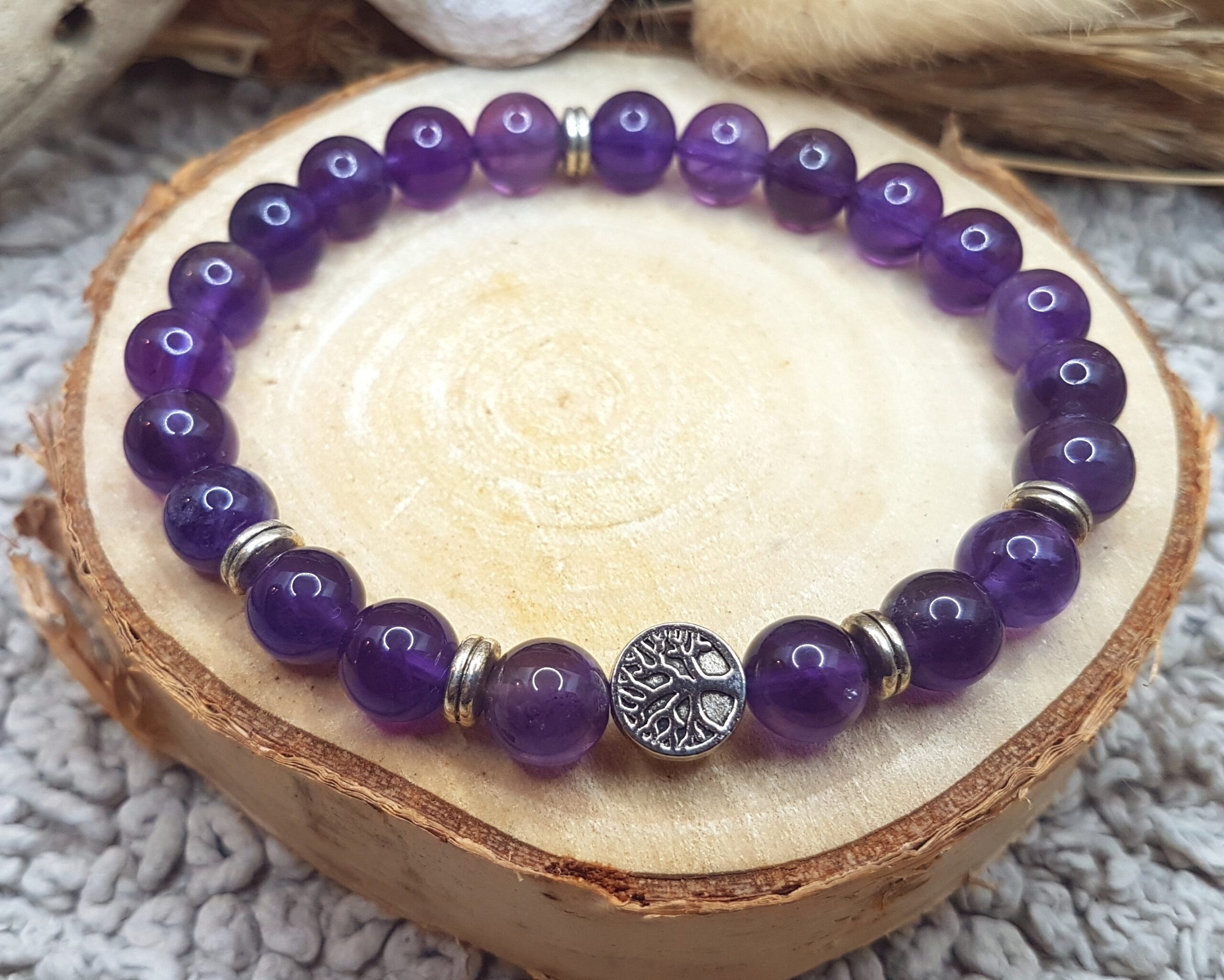 Bracelet Améthyste - Arbre de vie – Image 2