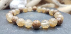 Bracelet Citrine & Bois