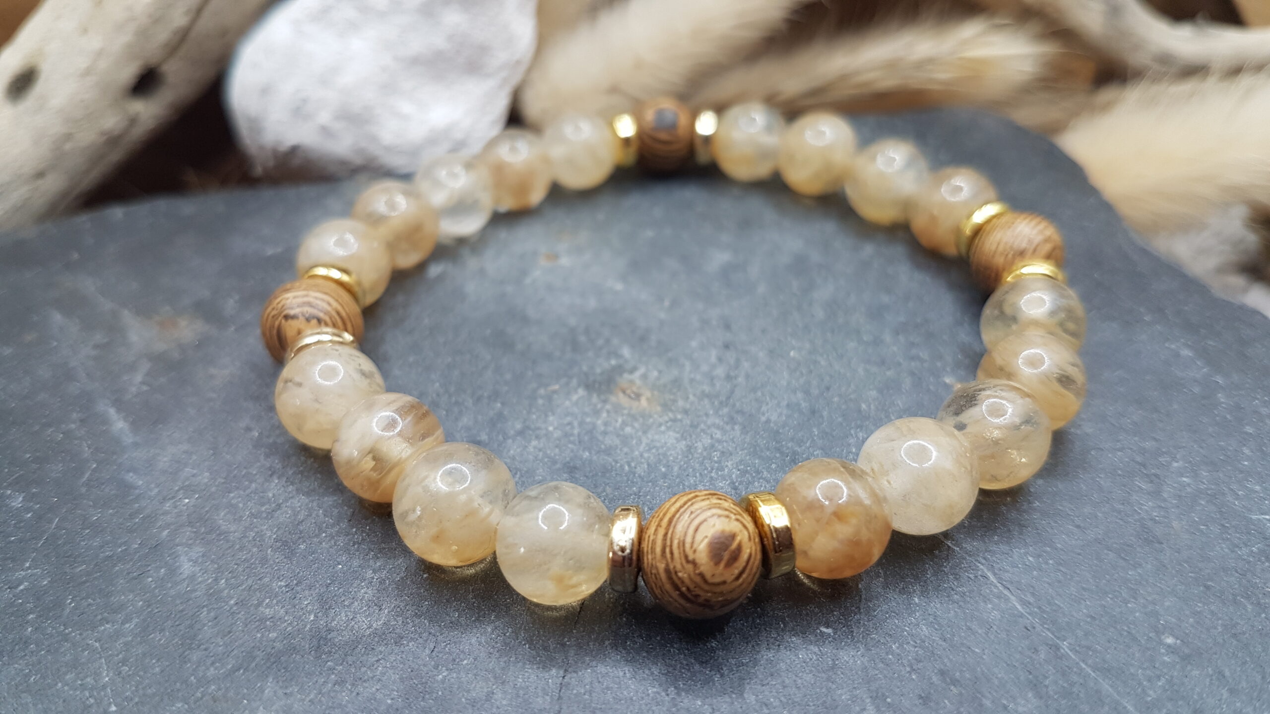 Bracelet Citrine & Bois-Or – Image 2