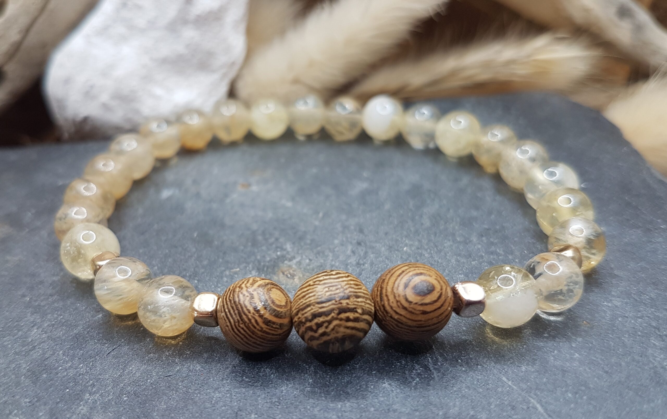 Bracelet Citrine & Bois-Or – Image 2