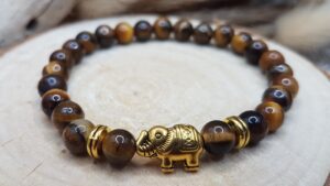 Bracelet Oeil de Tigre-Eléphant