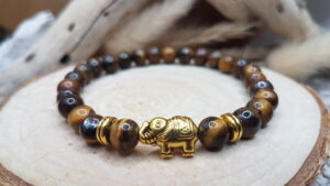 Bracelet Oeil de Tigre-Eléphant