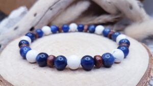 Bracelet Sodalite, Howlite & Bois