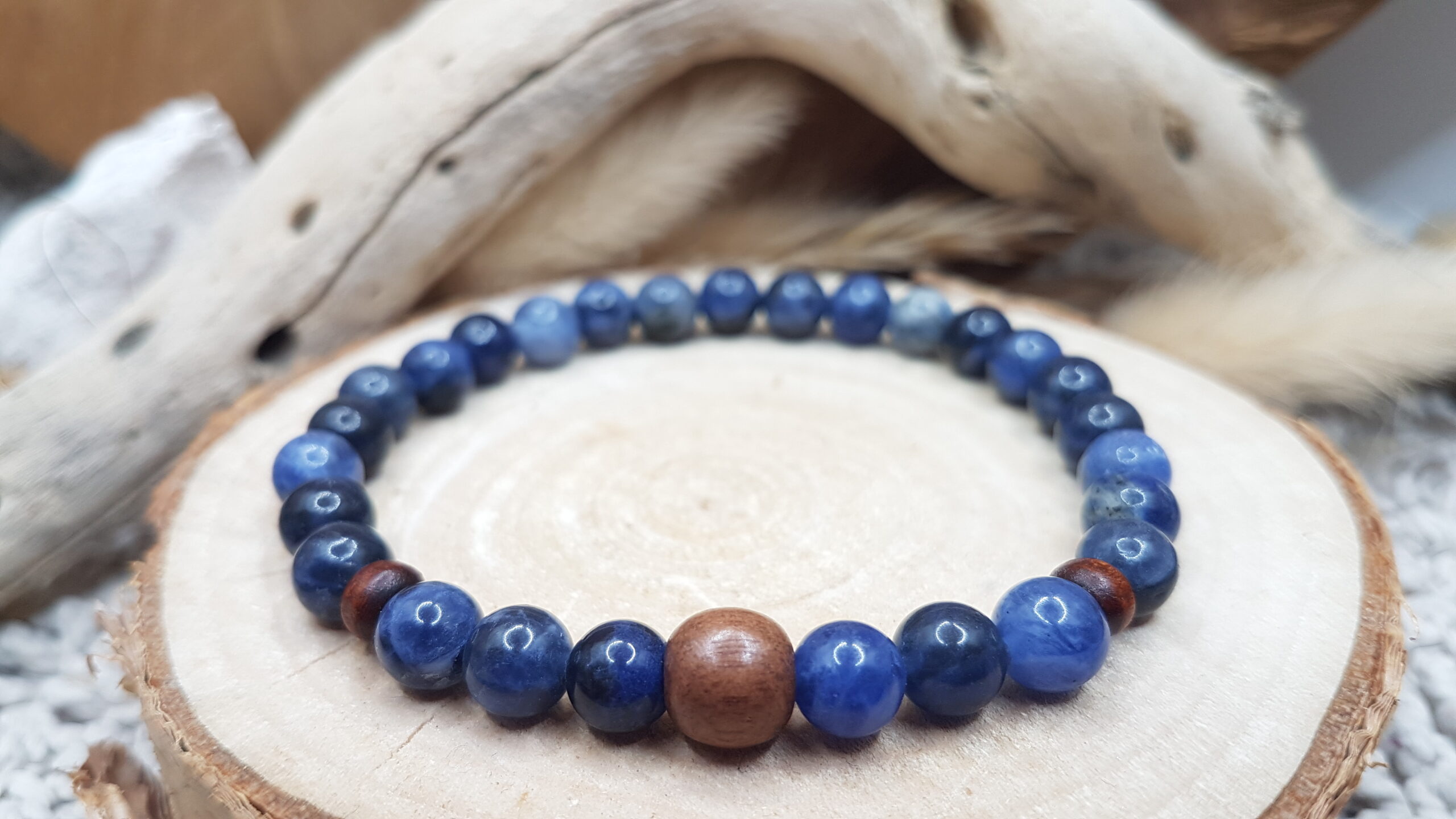 Bracelet Sodalite & Bois – Image 2