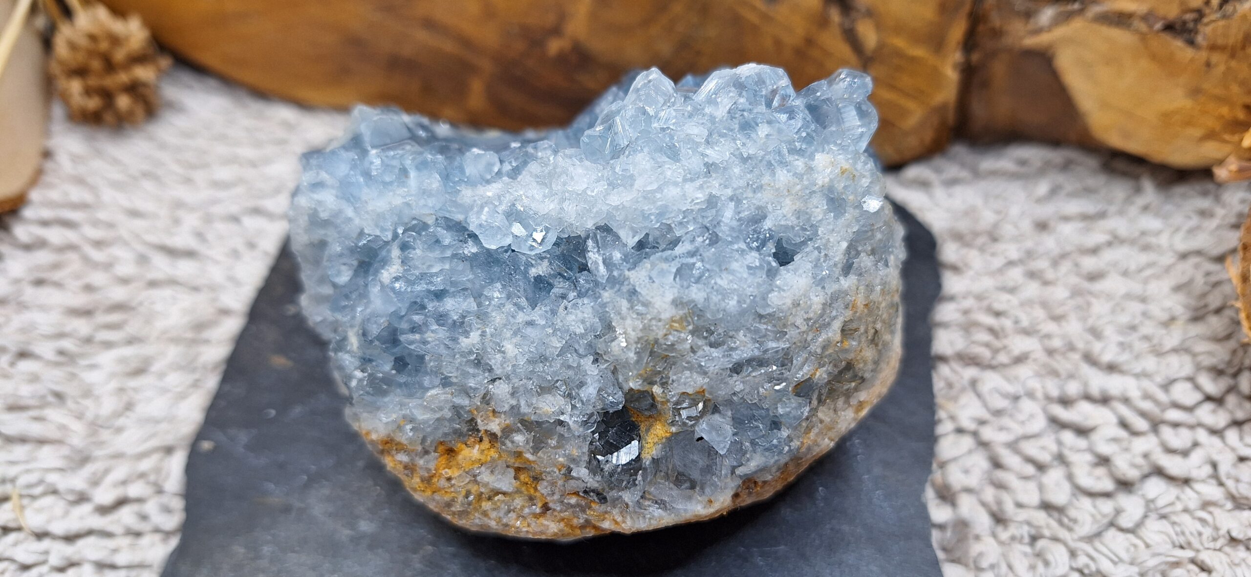 Géode de CELESTITE - 1010 g – Image 3
