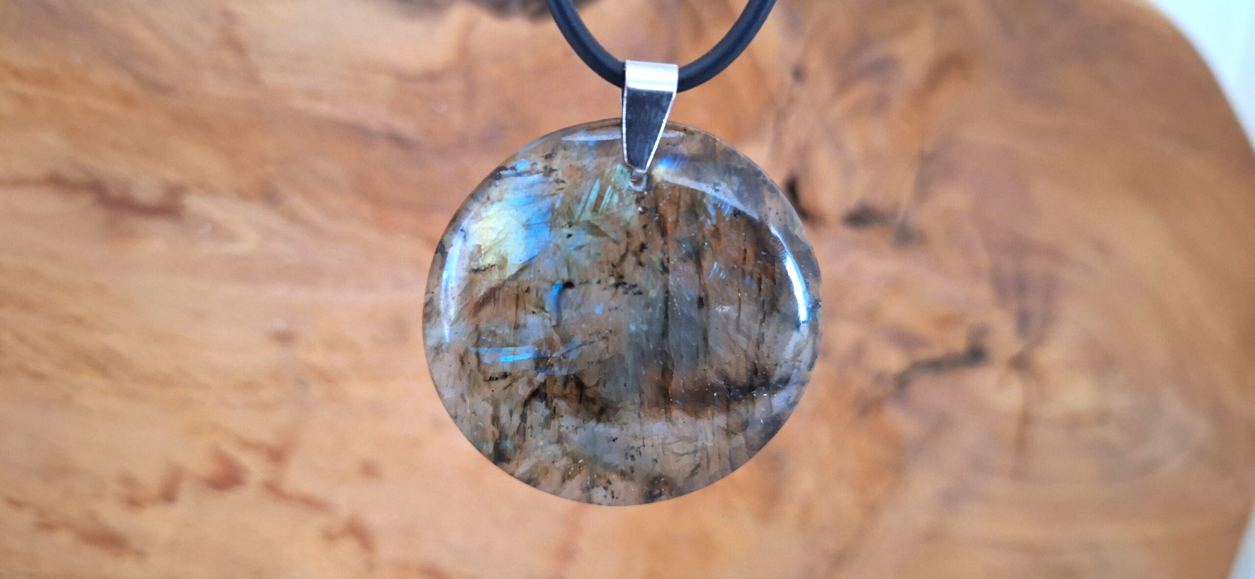 Pendentif Labradorite - Rond (14g)