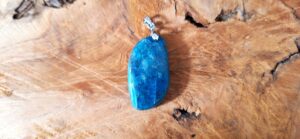 Pendentif Apatite Bleue-Feuille-9g