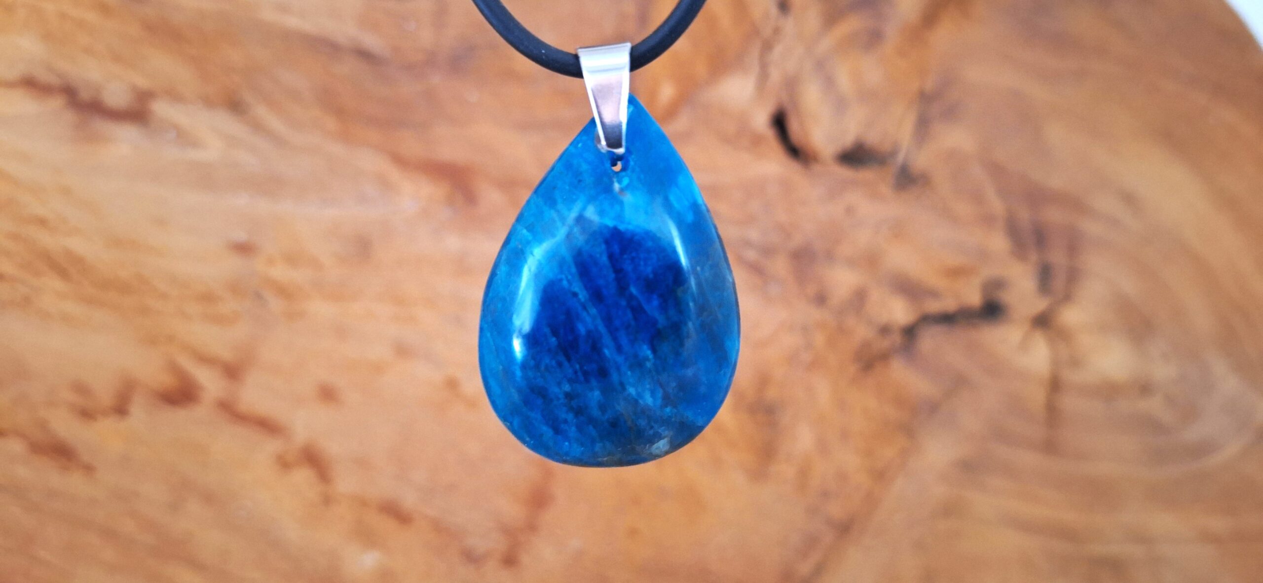 Pendentif Apatite Bleue-Goutte-13g – Image 2
