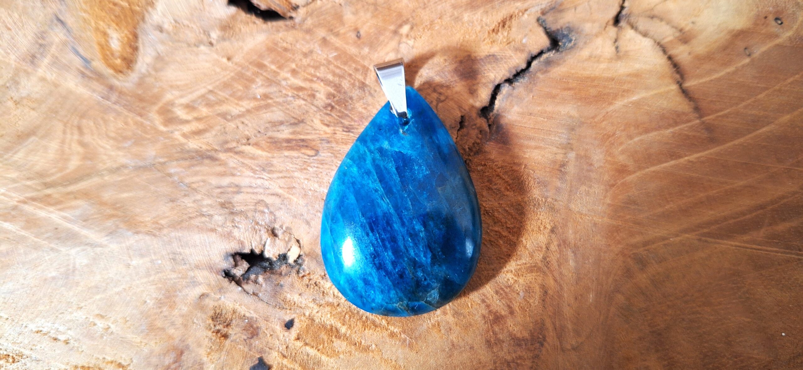 Pendentif Apatite Bleue-Goutte-13g