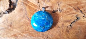 Pendentif Apatite Bleue-Rond-21g